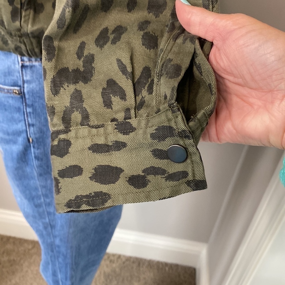 Rails Collins Green Leopard Tencel Lightweight Military Jacket Green Size XS NEW - Picture 12 of 12